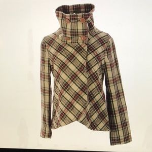 Priorities plaid High Collar Jacket